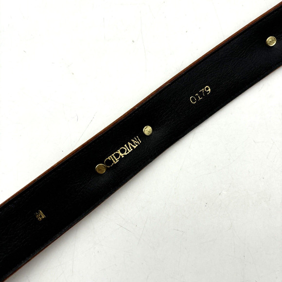 NEW Vintage 80s Cipriani 0179 Brown Satin Gold Filigree Gemstone Waist Belt M 30 main image 11